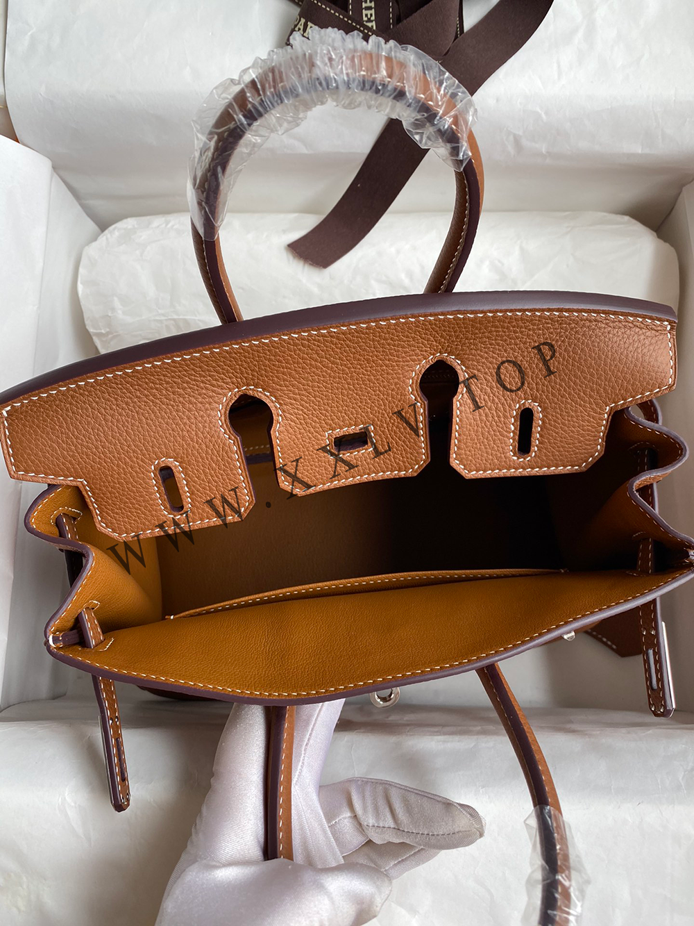Birkin 25 (25*13*20cm)Pure hand work Inner seam TOGO leather 30#35#40#all support customization - Image 4
