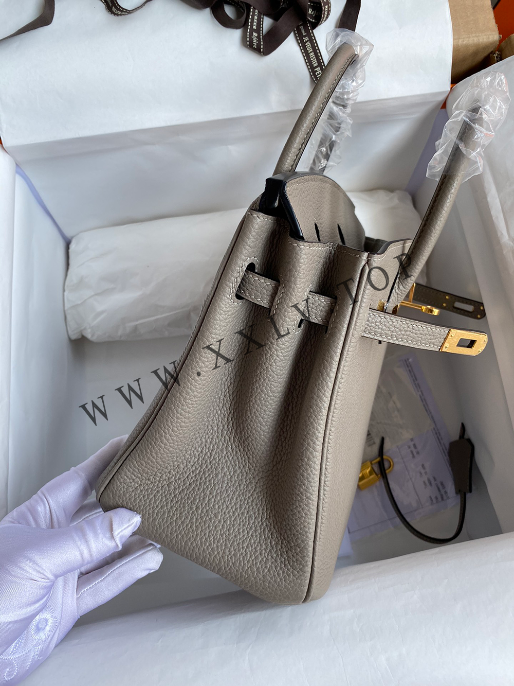Birkin 25 (25*13*20cm)Pure hand work Inner seam TOGO leather 30#35#40#all support customization - Image 6