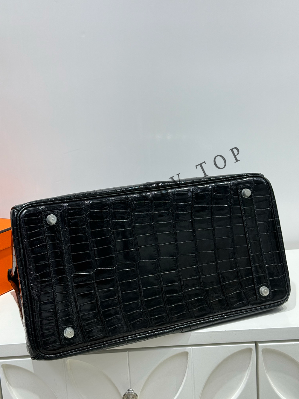 Birkin 40(40-30-21CM) Pure hand work Porosus Crocodile Four oversized alligator skins Other colors can be customized - Image 7