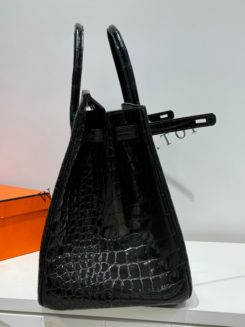 Birkin 40(40-30-21CM) Pure hand work Porosus Crocodile Four oversized alligator skins Other colors can be customized - Image 6