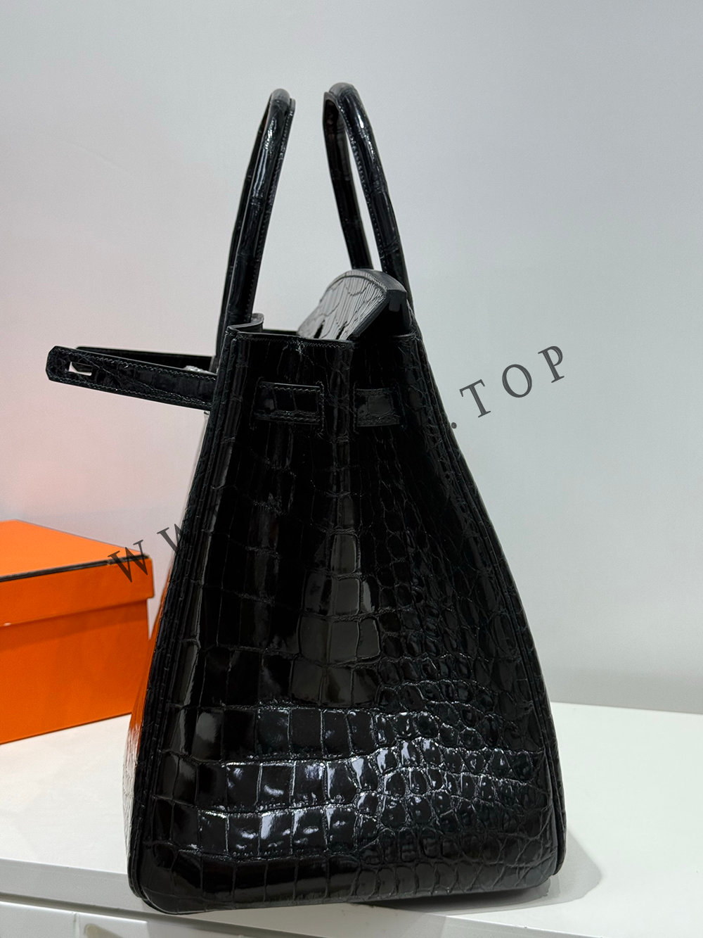 Birkin 40(40-30-21CM) Pure hand work Porosus Crocodile Four oversized alligator skins Other colors can be customized - Image 5