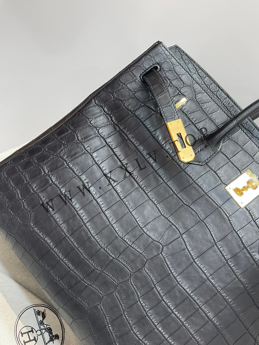 Birkin 40(40-30-21CM) Pure hand work Porosus Crocodile Four oversized alligator skins Other colors can be customized - Image 4
