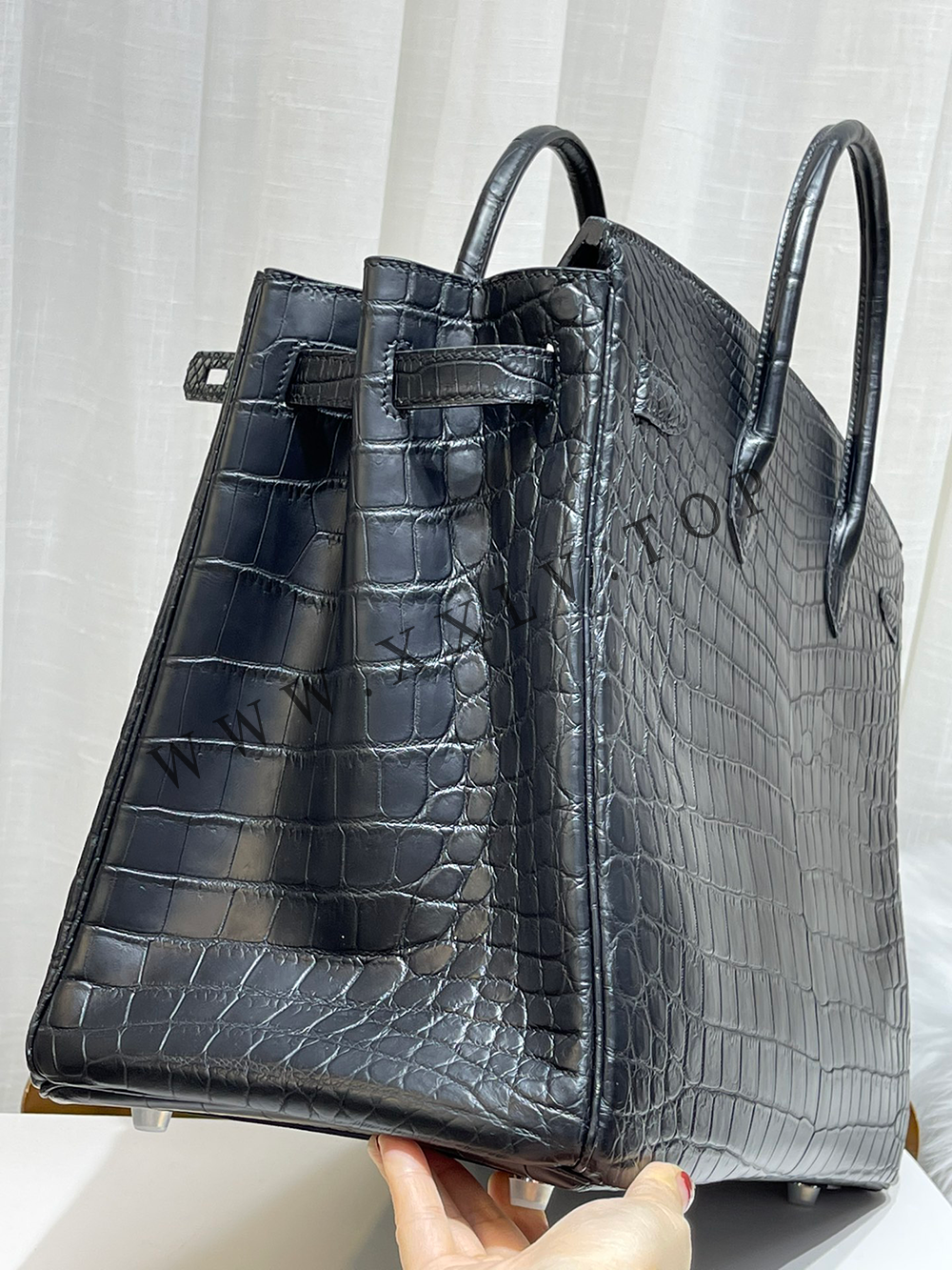Birkin 40(40-30-21CM) Pure hand work Nile Crocodile Four oversized alligator skins Other colors can be customized - Image 2