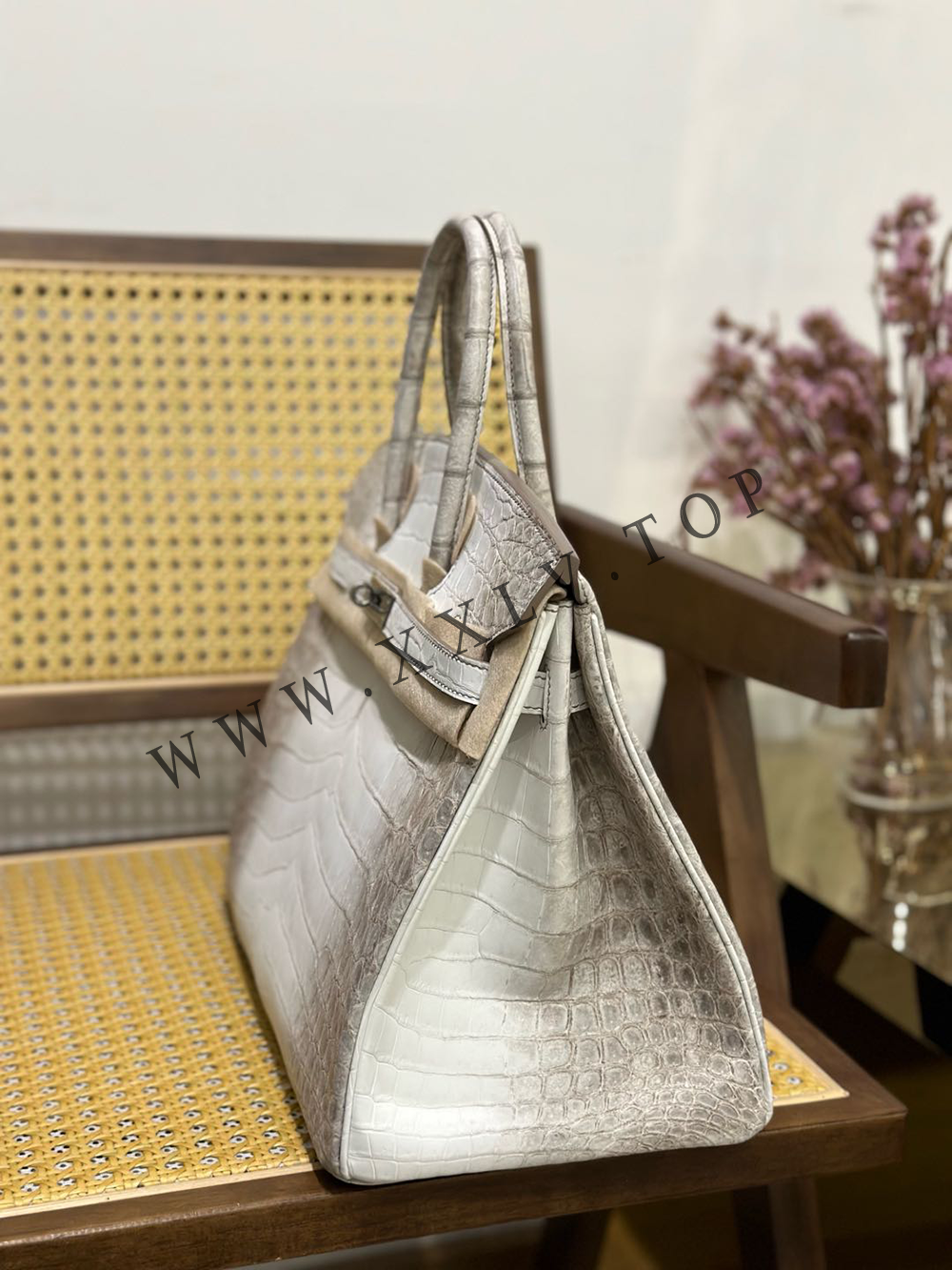 Birkin 35(35-25-18CM) Pure hand work Three pieces of skin Nile Crocodile Other colors can be customized - Image 4