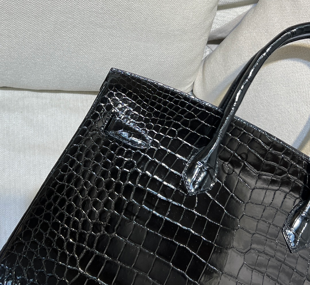 Birkin 35(35-25-18CM) Pure hand work Three pieces of skin Porosus Crocodile Other colors can be customized - Image 5