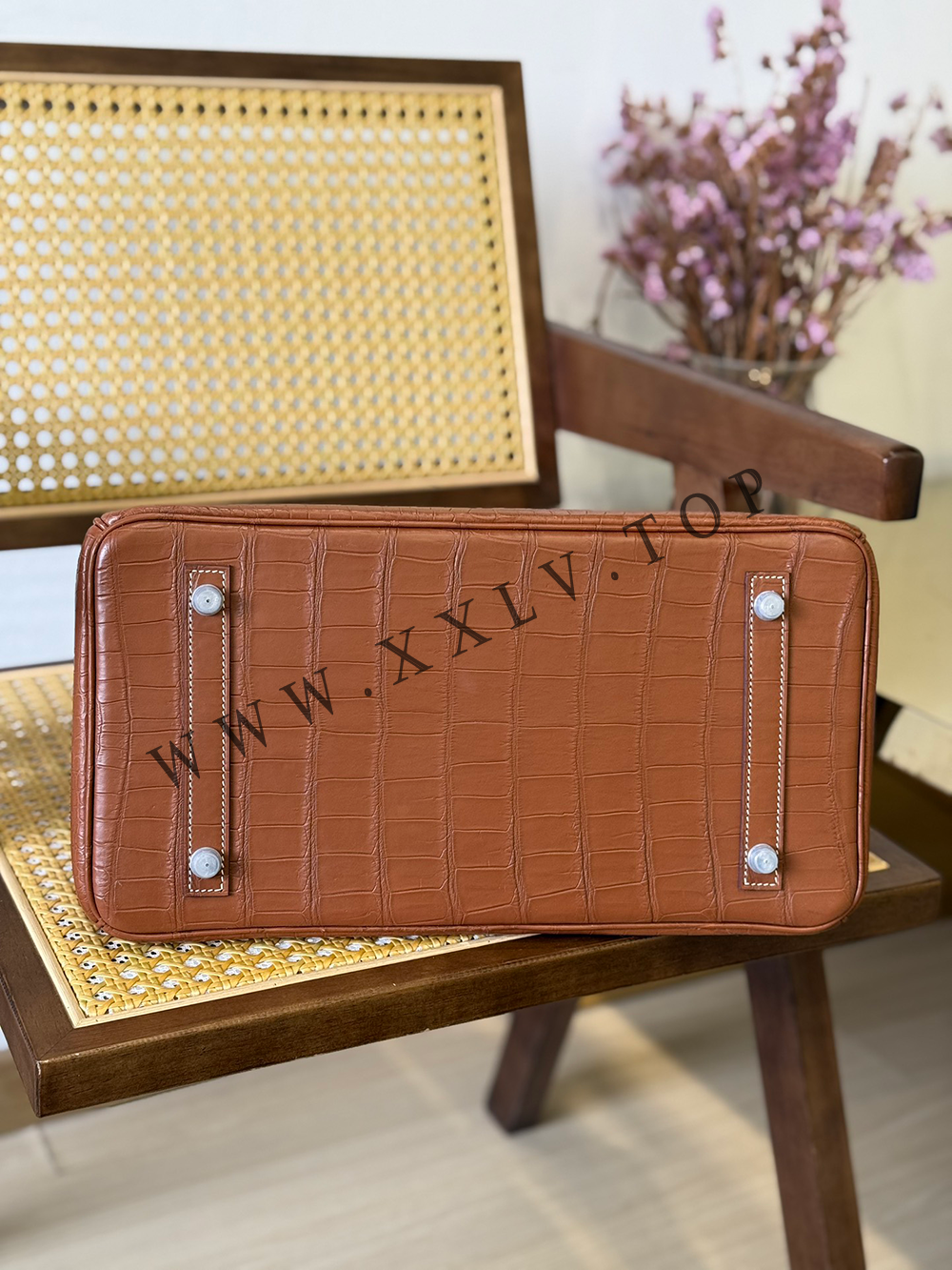 Birkin 35(35-25-18CM) Pure hand work Three pieces of skin Porosus Crocodile Other colors can be customized - Image 4