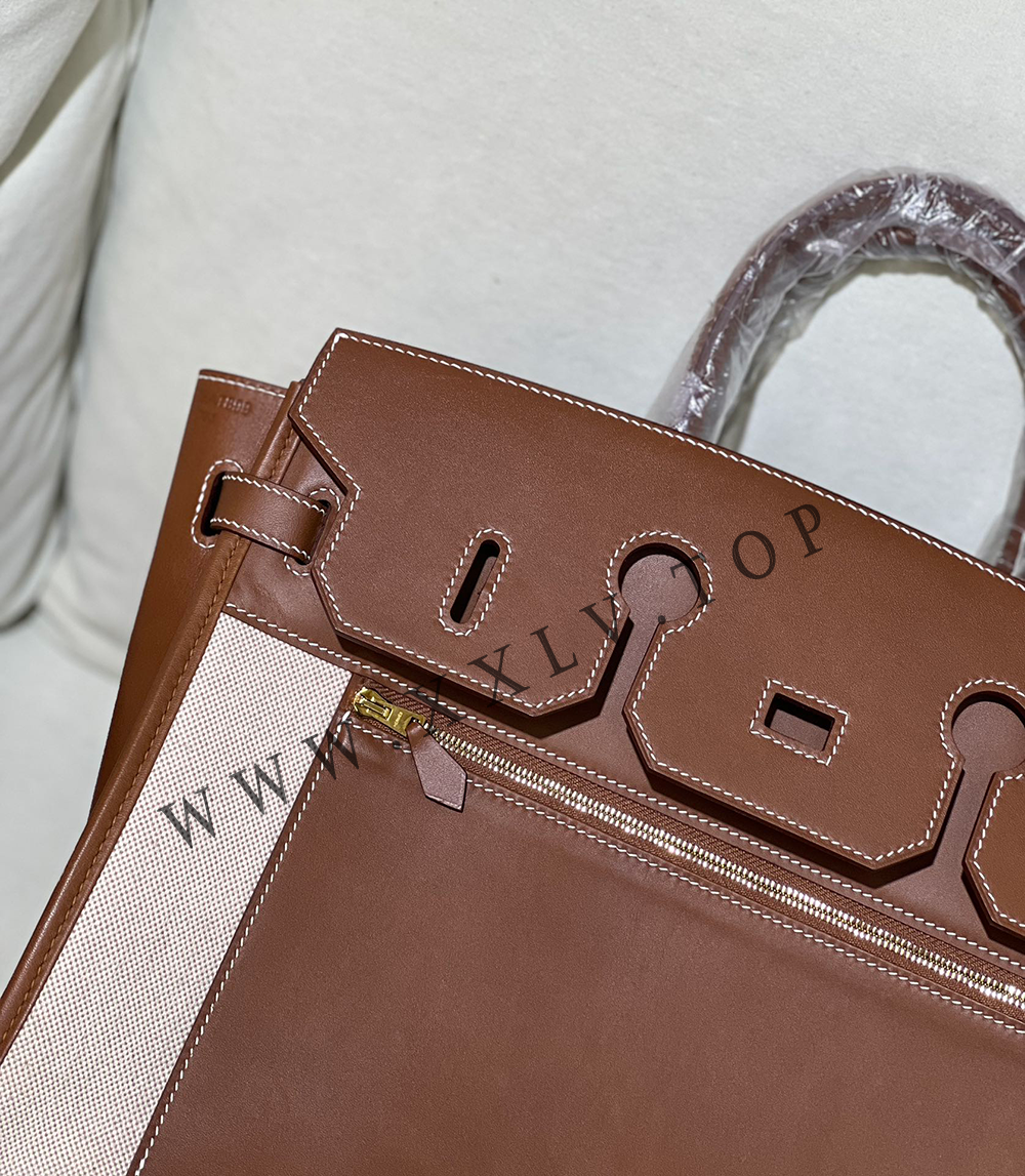 Birkin 35 The new Package King TOGO leather + canvas Pure hand work - Image 5