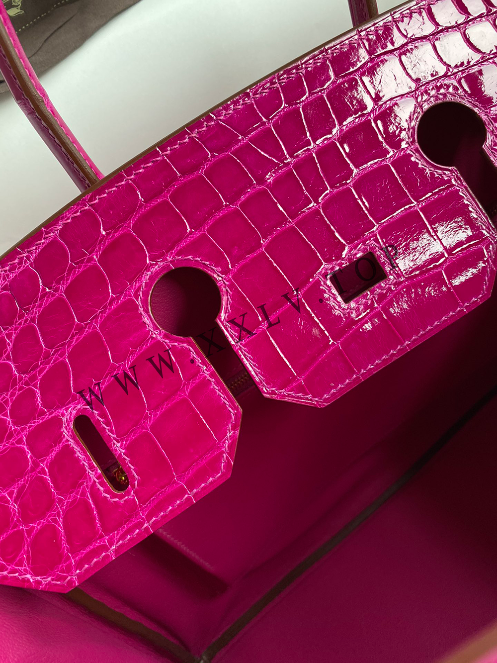 Birkin 35(35-25-18CM) Pure hand work Three pieces of skin Nile Crocodile Other colors can be customized - Image 2