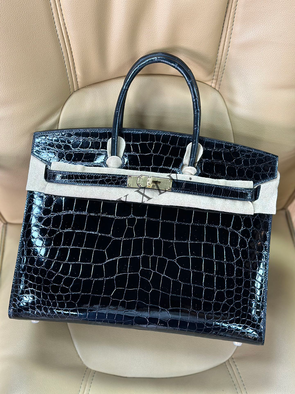 Birkin 35(35-25-18CM) Pure hand work Outer seam Three pieces of skin Nile Crocodile Other colors can be customized - Image 3