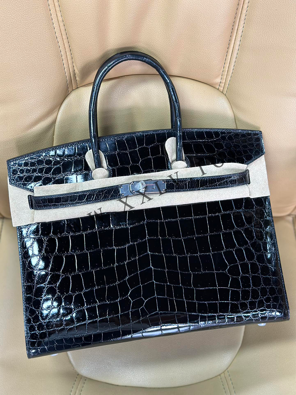 Birkin 35(35-25-18CM) Pure hand work Outer seam Three pieces of skin Nile Crocodile Other colors can be customized - Image 2