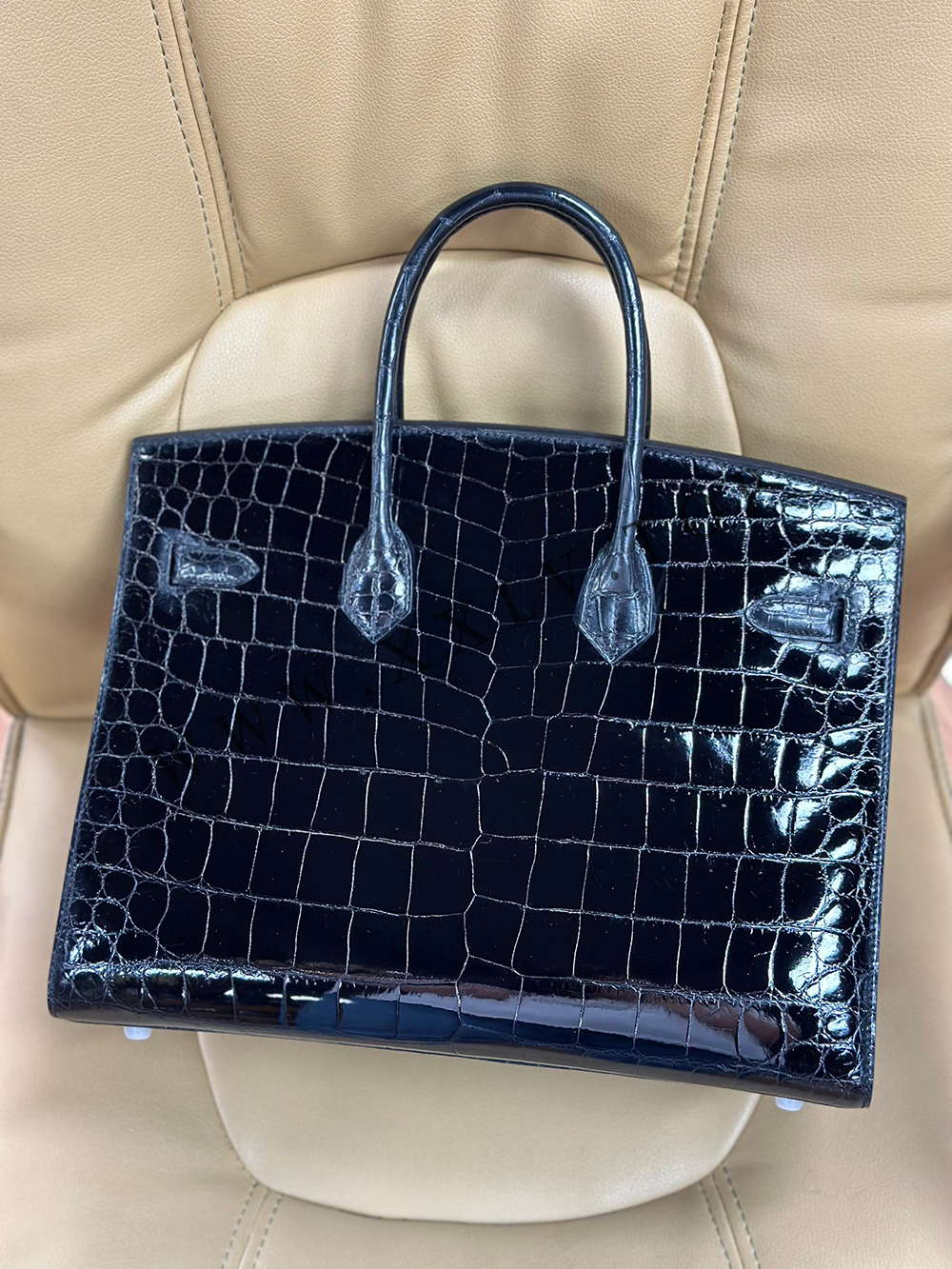 Birkin 35(35-25-18CM) Pure hand work Outer seam Three pieces of skin Nile Crocodile Other colors can be customized - Image 6