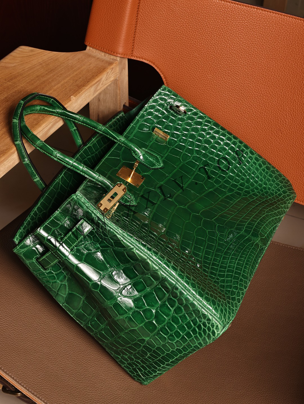 Birkin 35(35-25-18CM) Pure hand work Inner seam Three pieces of skin American Crocodile Other colors can be customized - Image 3