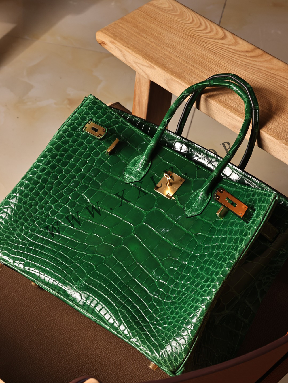 Birkin 35(35-25-18CM) Pure hand work Inner seam Three pieces of skin American Crocodile Other colors can be customized - Image 2