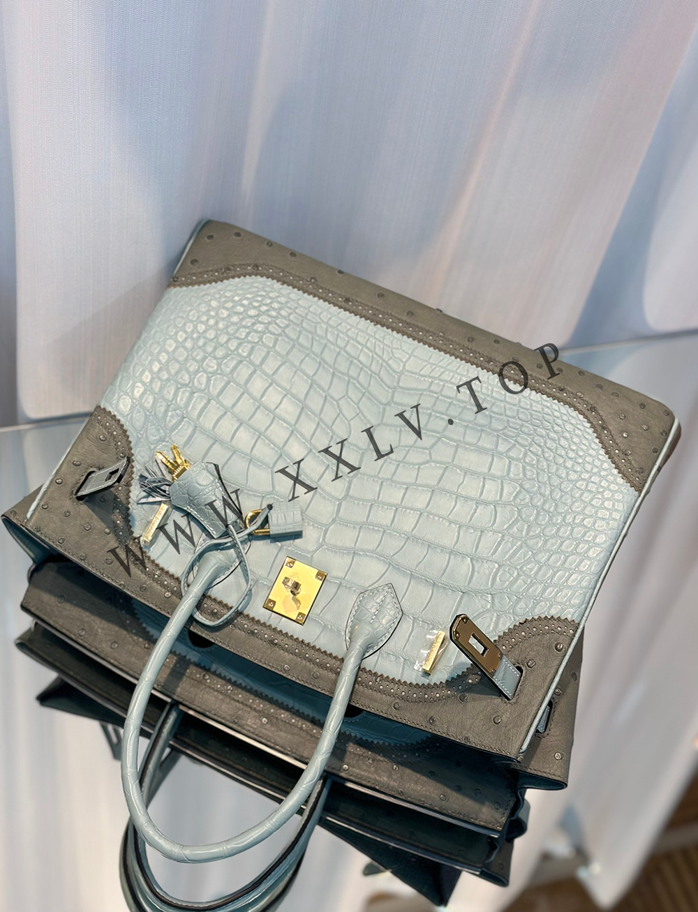 Birkin 35(35-25-18CM) Pure hand work Inner seam Three pieces of skin Nile Crocodile Other colors can be customized - Image 6