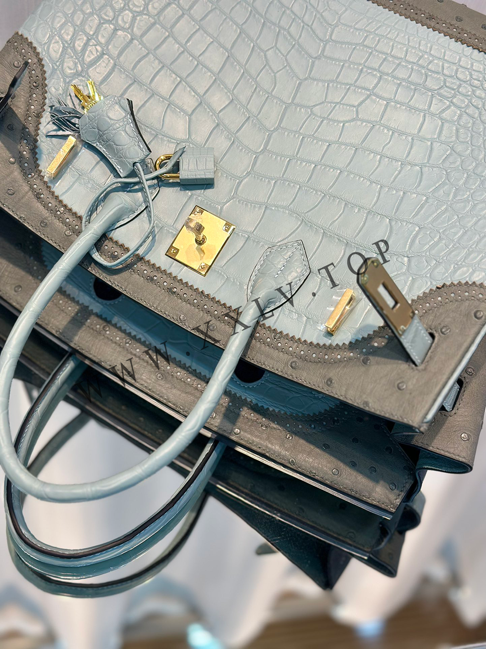 Birkin 35(35-25-18CM) Pure hand work Inner seam Three pieces of skin Nile Crocodile Other colors can be customized - Image 4