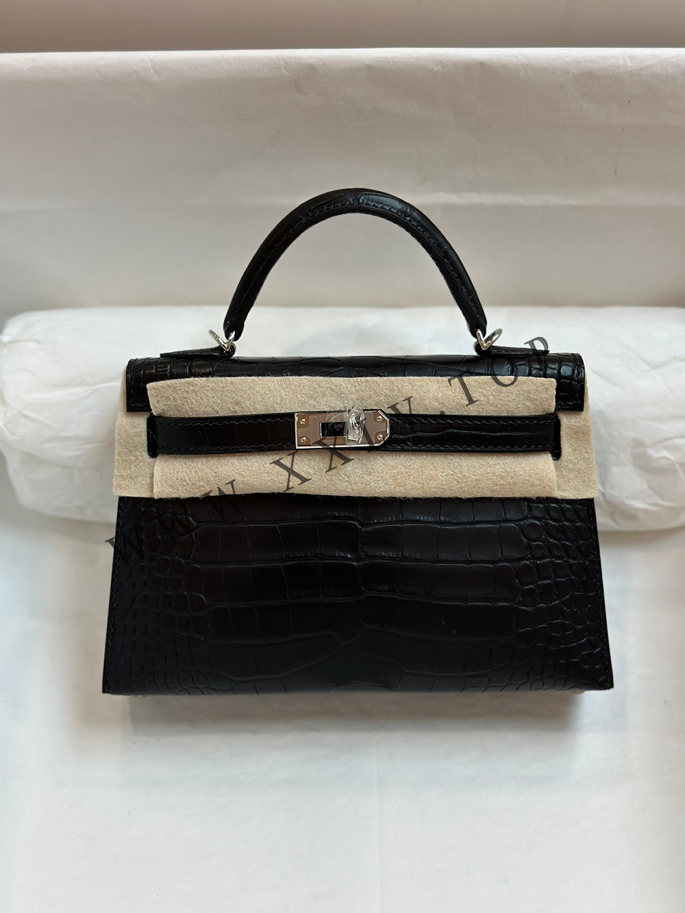 Kelly Mini19(19-12-5.5CM) Pure hand work Matte finish American Crocodile 19#22#25#28#32#35#40# can be customized - Image 5