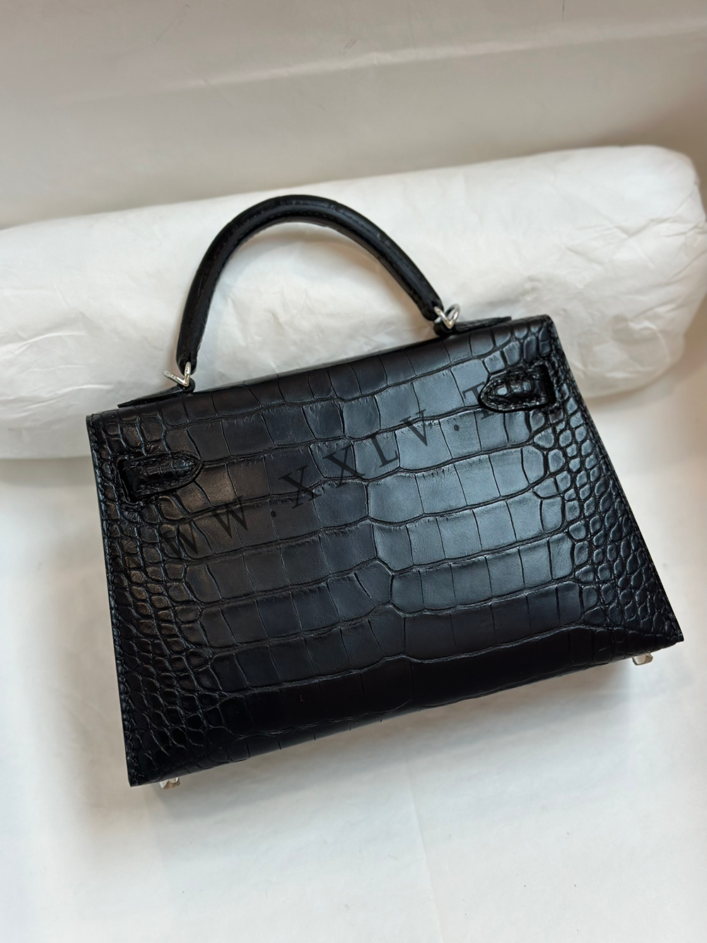 Kelly Mini19(19-12-5.5CM) Pure hand work Matte finish American Crocodile 19#22#25#28#32#35#40# can be customized - Image 3