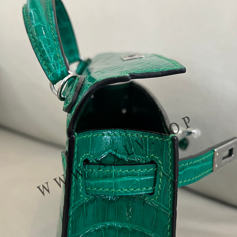 Kelly Mini19(19-12-5.5CM) Pure hand work Nile Crocodile 19#22#25#28#32#35#40# can be customized - Image 4