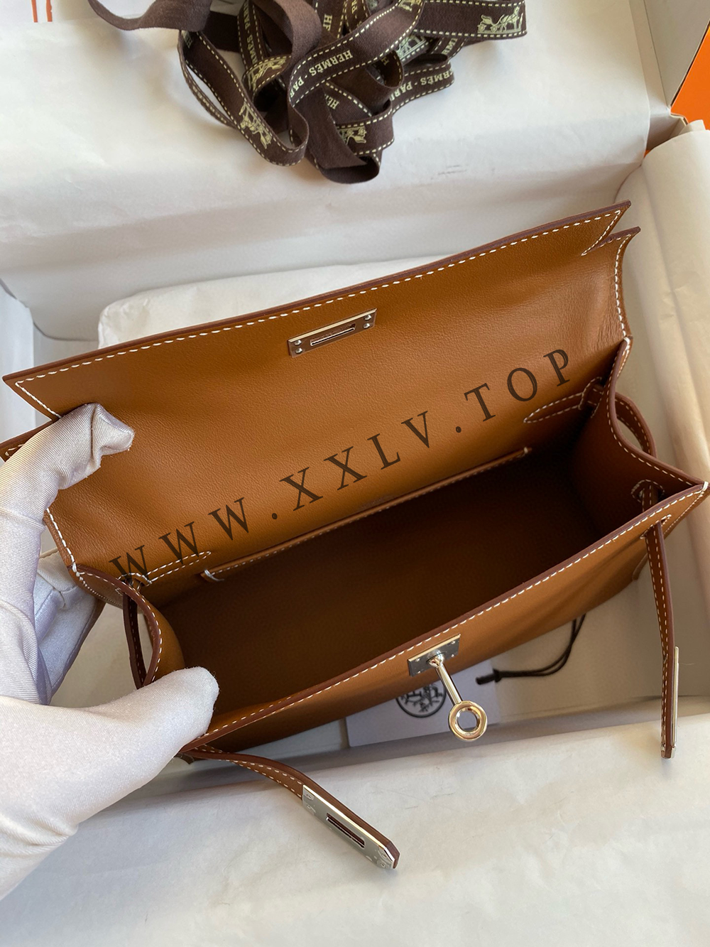 Kelly Mini 22(22-12-7CM) Pure hand work Swift leather 19#22#25#28#32#35#40# can be customized - Image 3