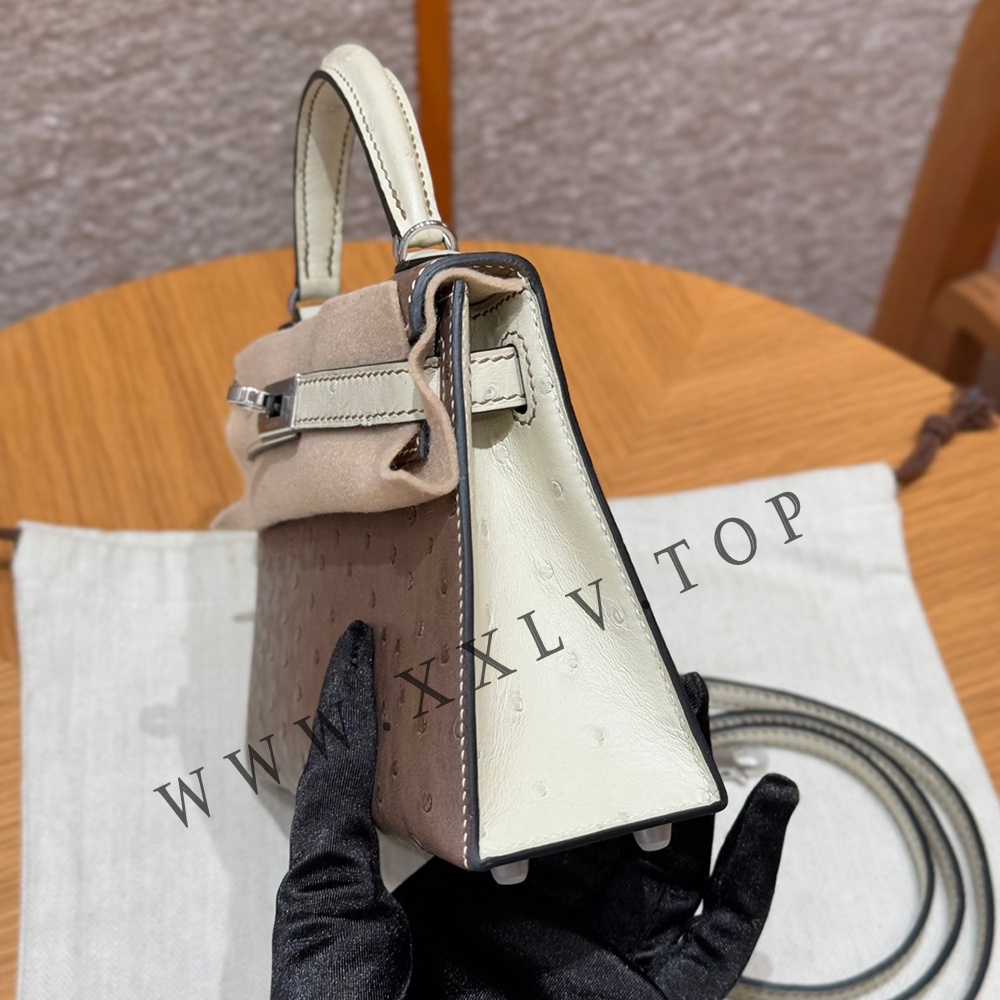 Kelly Mini19(19-12-5.5CM) Pure hand work KK ostrich imported From France 19#22#25#28#32#35#40# can be customized - Image 7