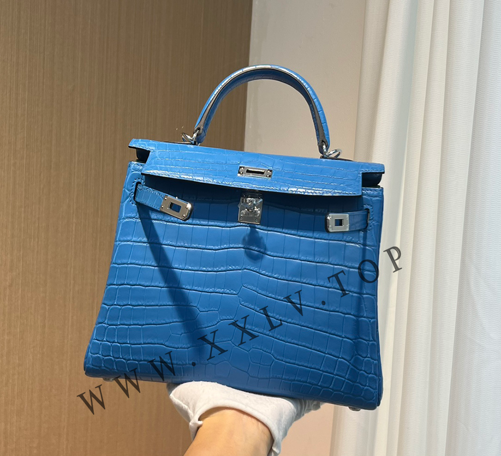 Kelly 25 (25-17-7CM) Pure hand work Inner seam Nile Crocodile 19#22#25#28#32#35#40# Other colors and models can be customized - Image 7