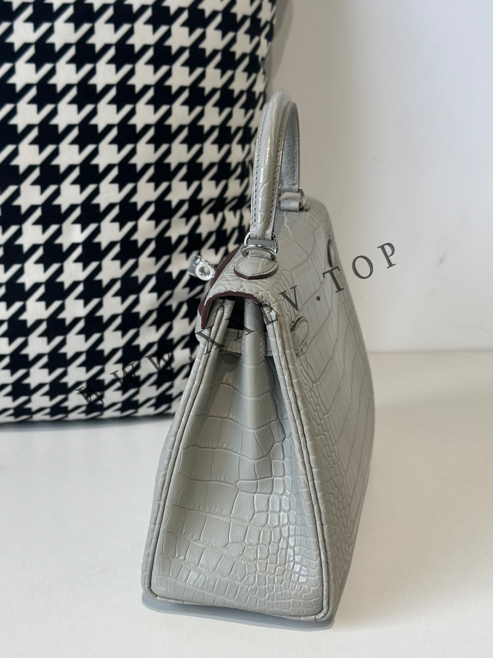 Kelly 25 (25-17-7CM) Pure hand work Inner seam American Crocodile 19#22#25#28#32#35#40# Other colors and models can be customized - Image 4