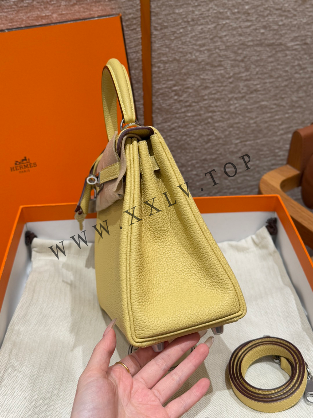 kelly 25 (25*17*7cm) Pure hand work Inner seam TOGO leather 19#22#25#28#32#35#40 and other colors can be customized - Image 7