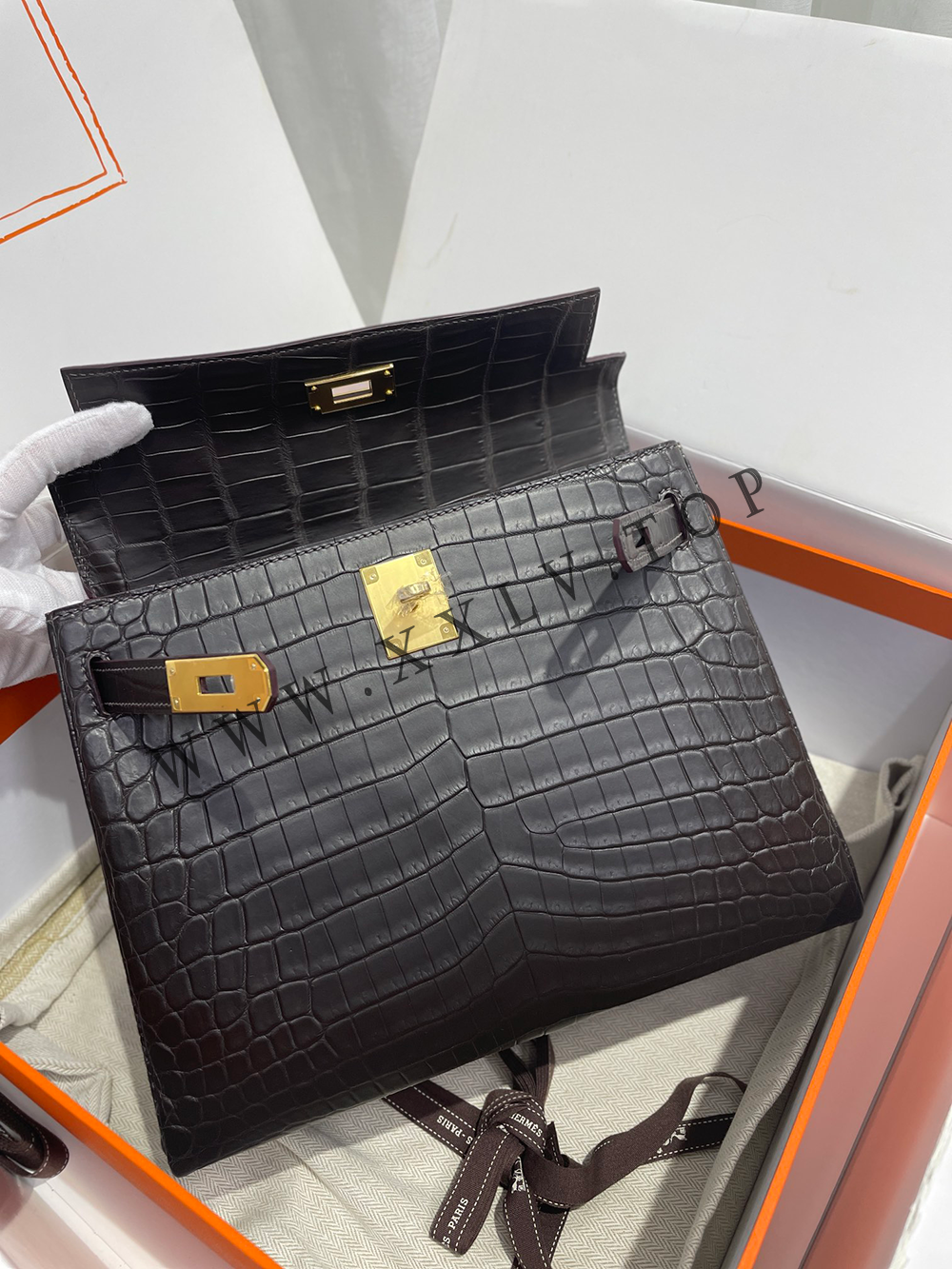 Kelly 28 (28*22*10cm)Pure hand work Nile Crocodile 19#22#25#28#32#35#40# Other colors and models can be customized - Image 5