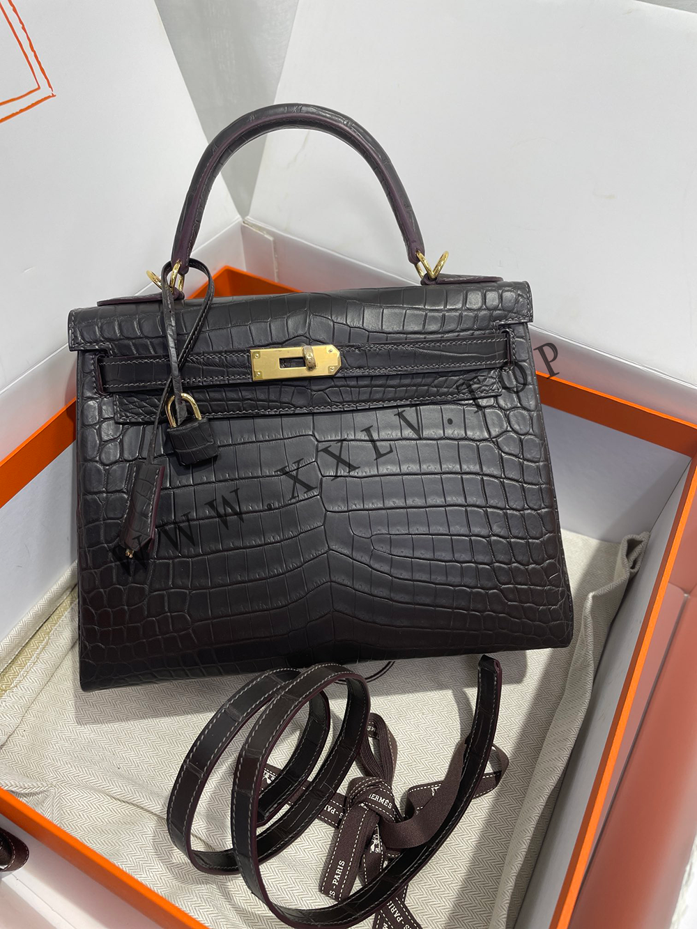 Kelly 28 (28*22*10cm)Pure hand work Nile Crocodile 19#22#25#28#32#35#40# Other colors and models can be customized - Image 3