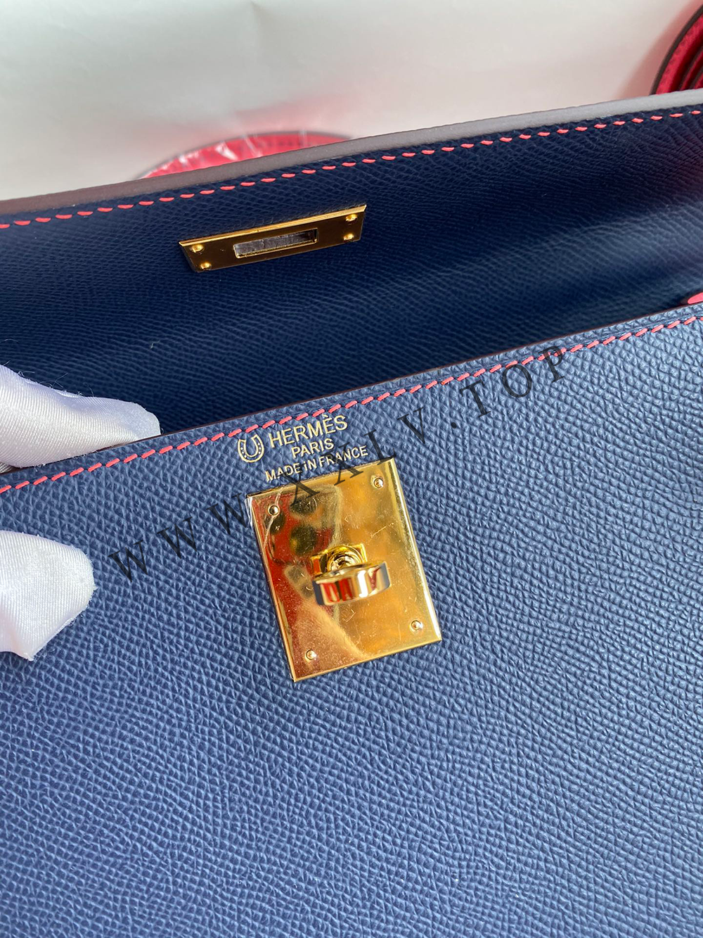 kelly 28 (28*22*10cm) Pure hand work Outer seam Epsom leather 19#22#25#28#32#35#40 and other colors can be customized - Image 4