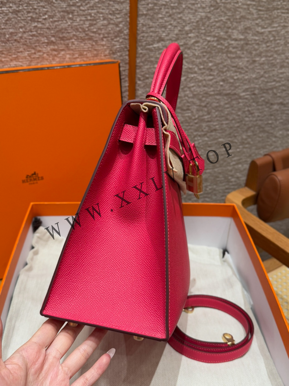 kelly 32 (32*23*10.5cm) Pure hand work Outer seam Epsom leather 19#22#25#28#32#35#40 and other colors can be customized - Image 7