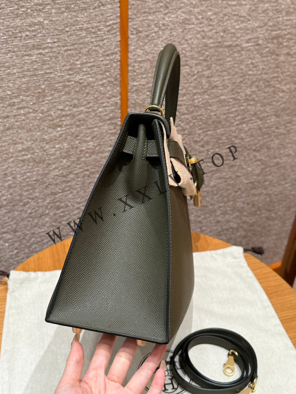 kelly 32 (32*23*10.5cm) Pure hand work Outer seam Epsom leather 19#22#25#28#32#35#40 and other colors can be customized - Image 5