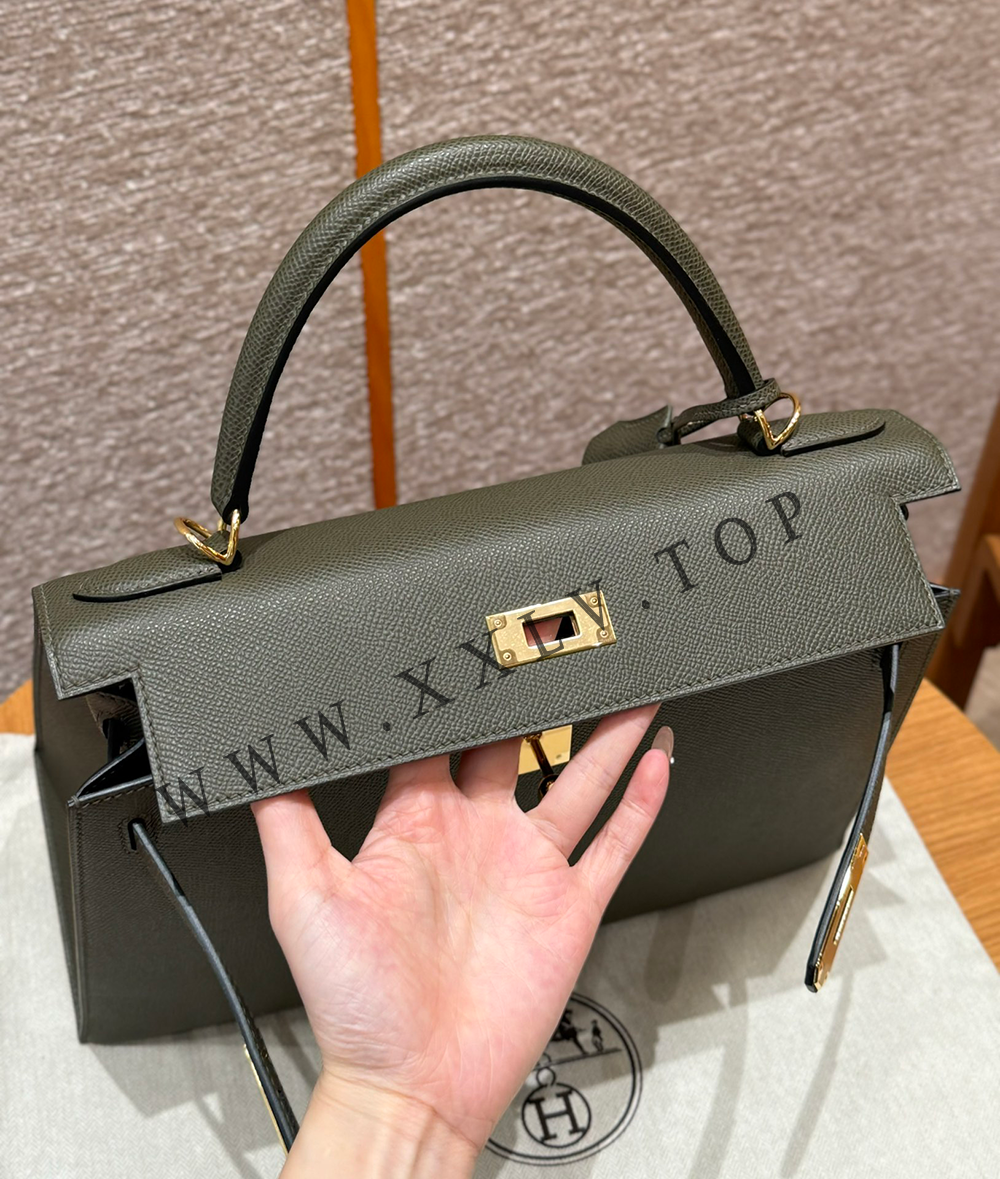kelly 32 (32*23*10.5cm) Pure hand work Outer seam Epsom leather 19#22#25#28#32#35#40 and other colors can be customized - Image 4