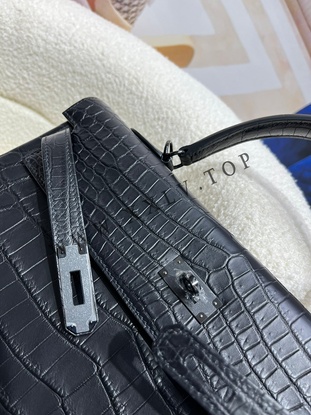 kelly 35 (35*24*12cm) Pure hand work Inner seam American Crocodile 19#22#25#28#32#35#40 and other colors can be customized - Image 5