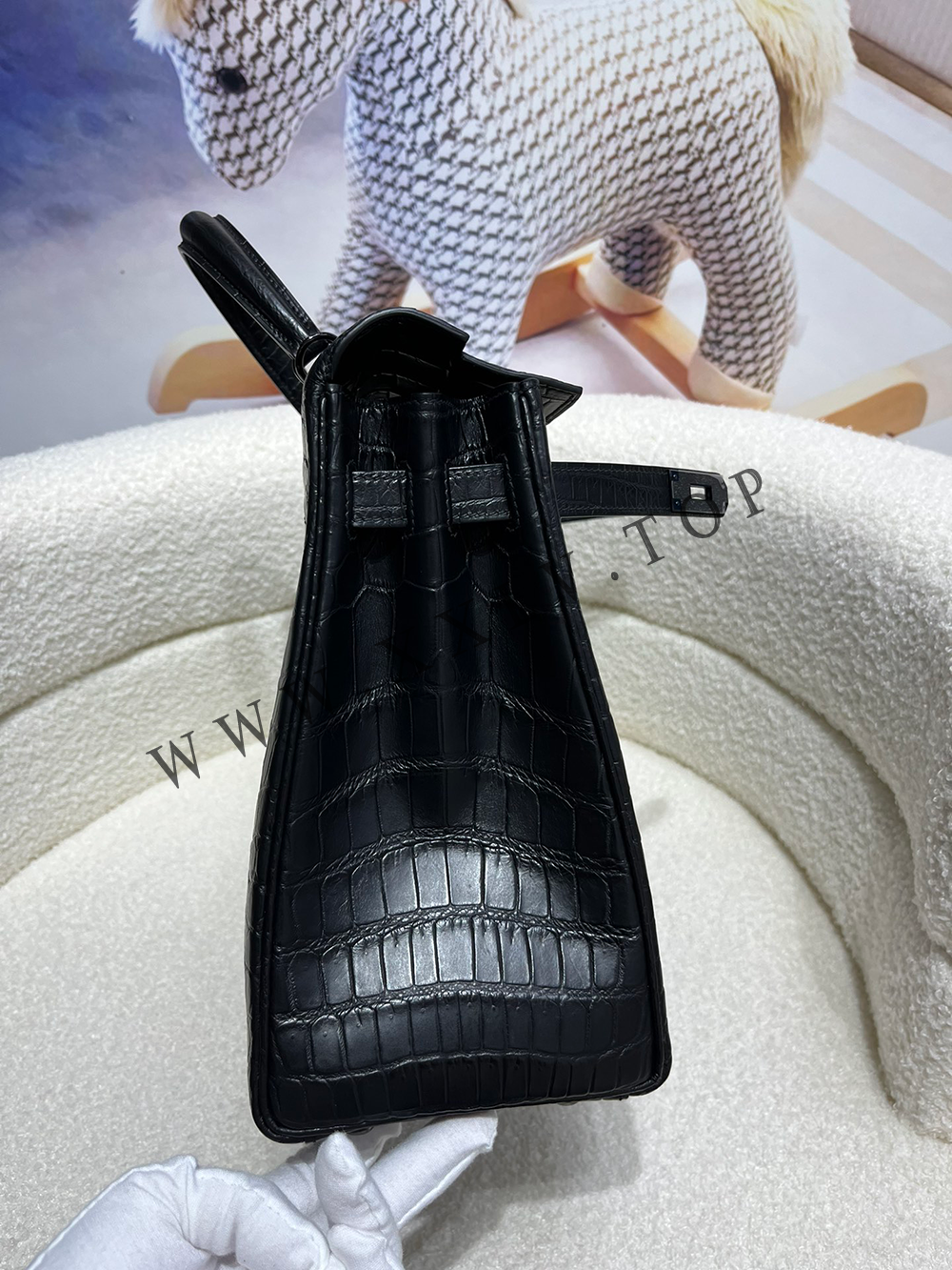 kelly 35 (35*24*12cm) Pure hand work Inner seam American Crocodile 19#22#25#28#32#35#40 and other colors can be customized - Image 2