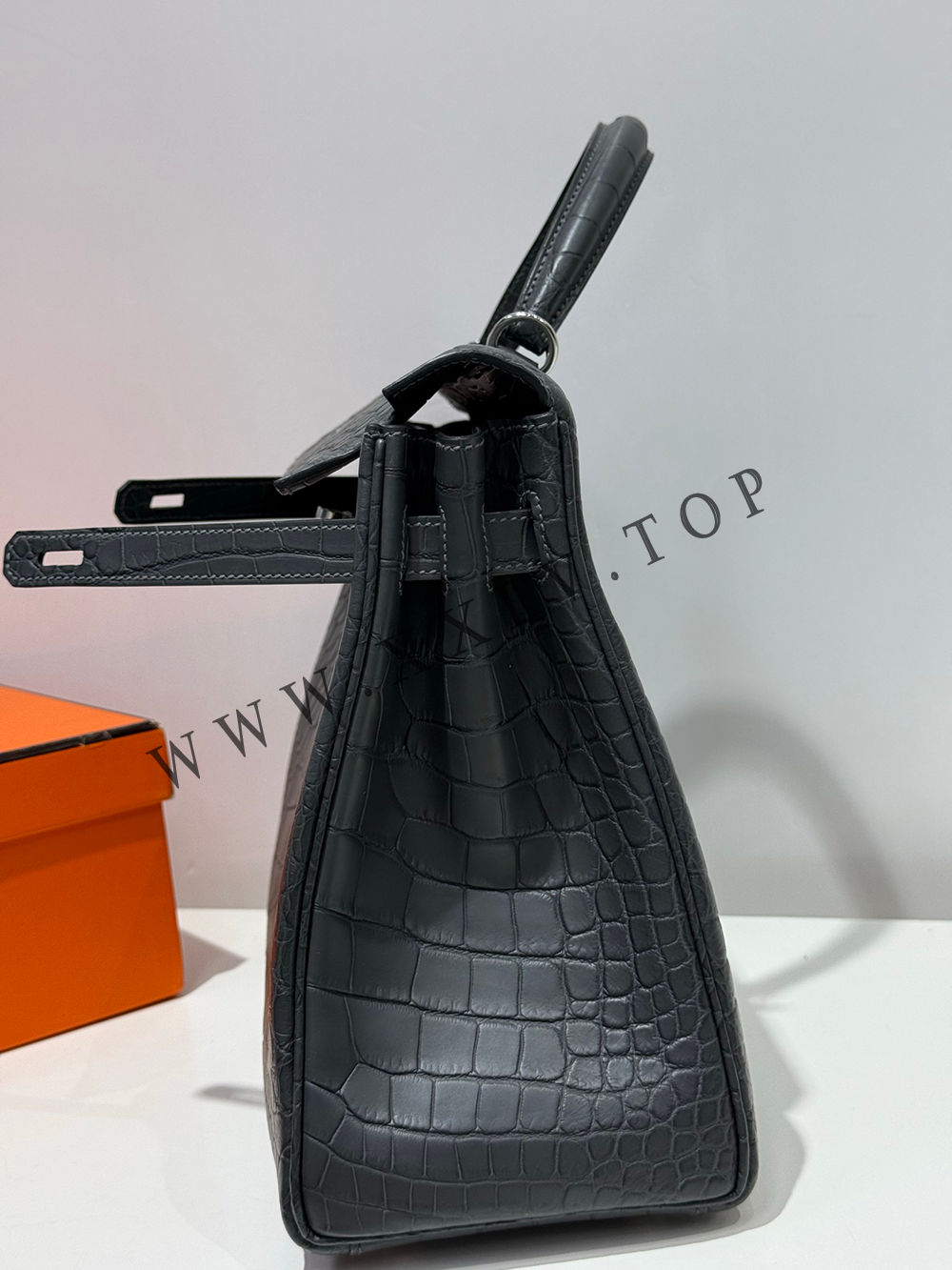 kelly 35 (35*24*12cm) Pure hand work Inner seam American Crocodile 19#22#25#28#32#35#40 and other colors can be customized - Image 3