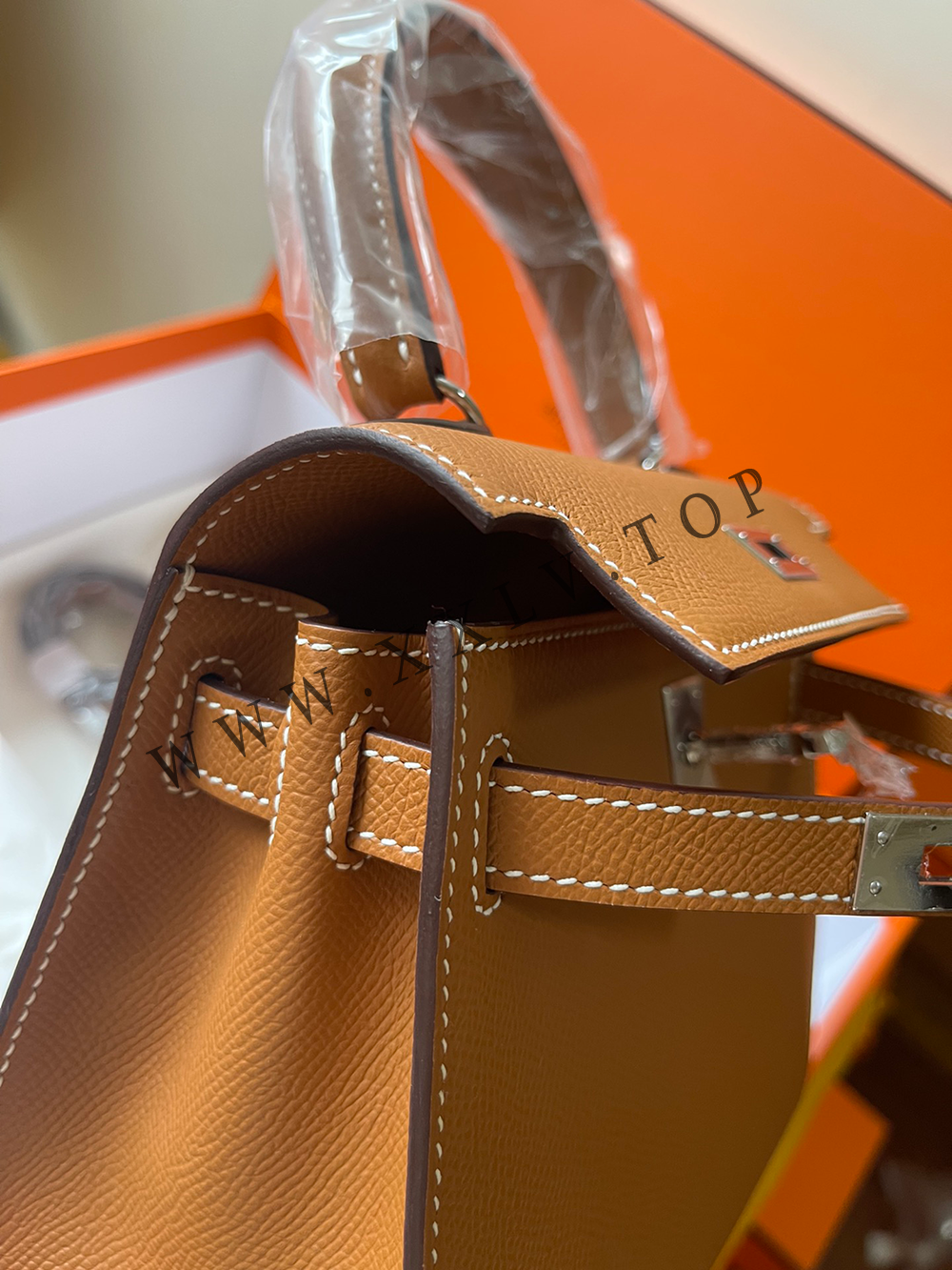 Kelly 20 (20*16*10cm) Pure hand made epsom leather - Image 5