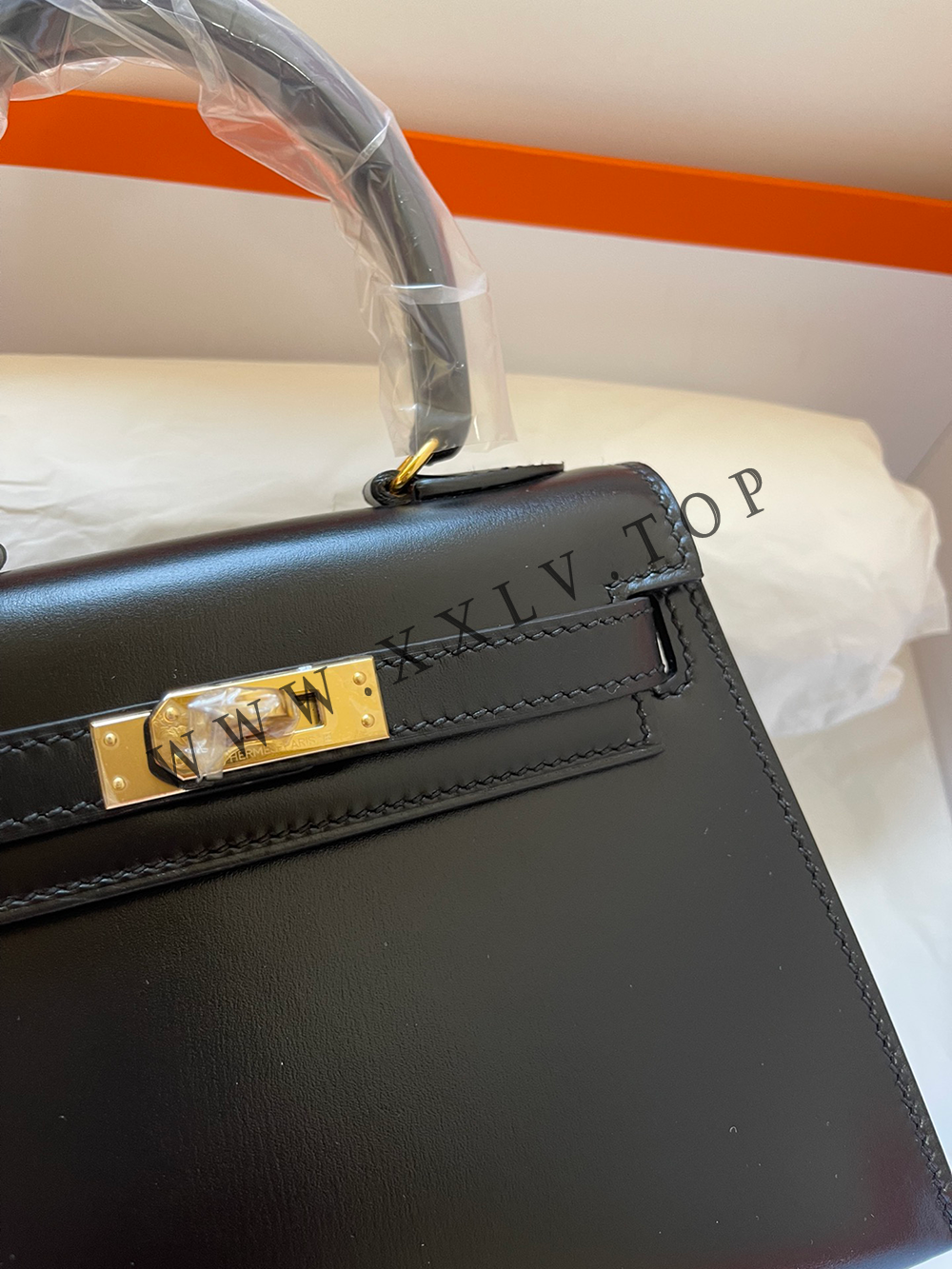 Kelly 20 (20*16*10cm) Pure hand made BOX leather - Image 5
