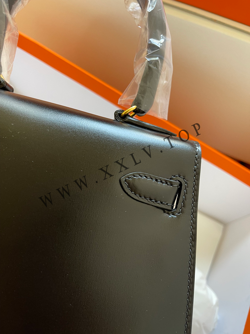 Kelly 20 (20*16*10cm) Pure hand made BOX leather - Image 4
