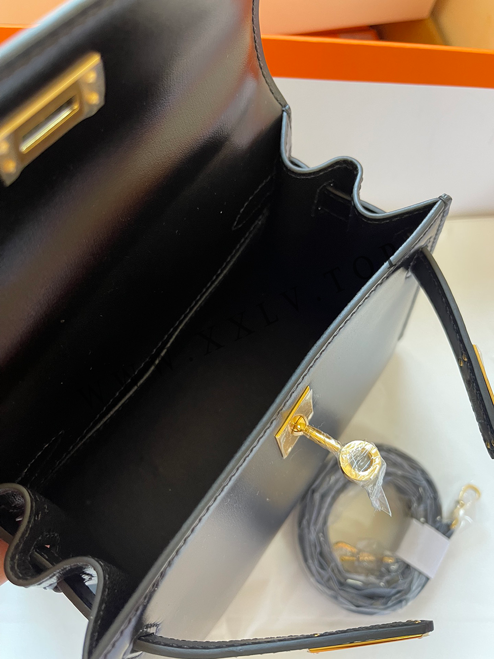 Kelly 20 (20*16*10cm) Pure hand made BOX leather - Image 2