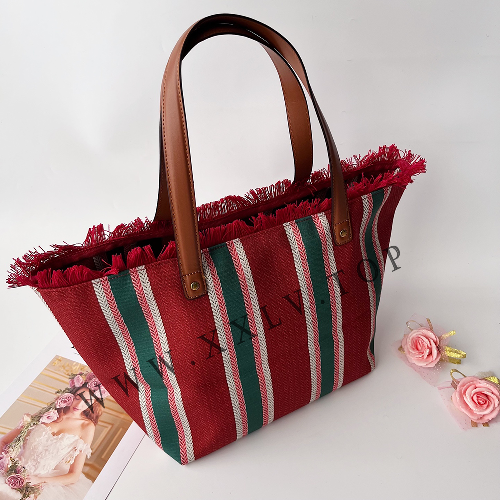 Embroidered medium canvas tote bag 818771 - Image 7