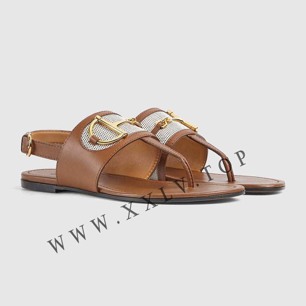 Women's thong sandal with Horsebit 834431 - Image 5