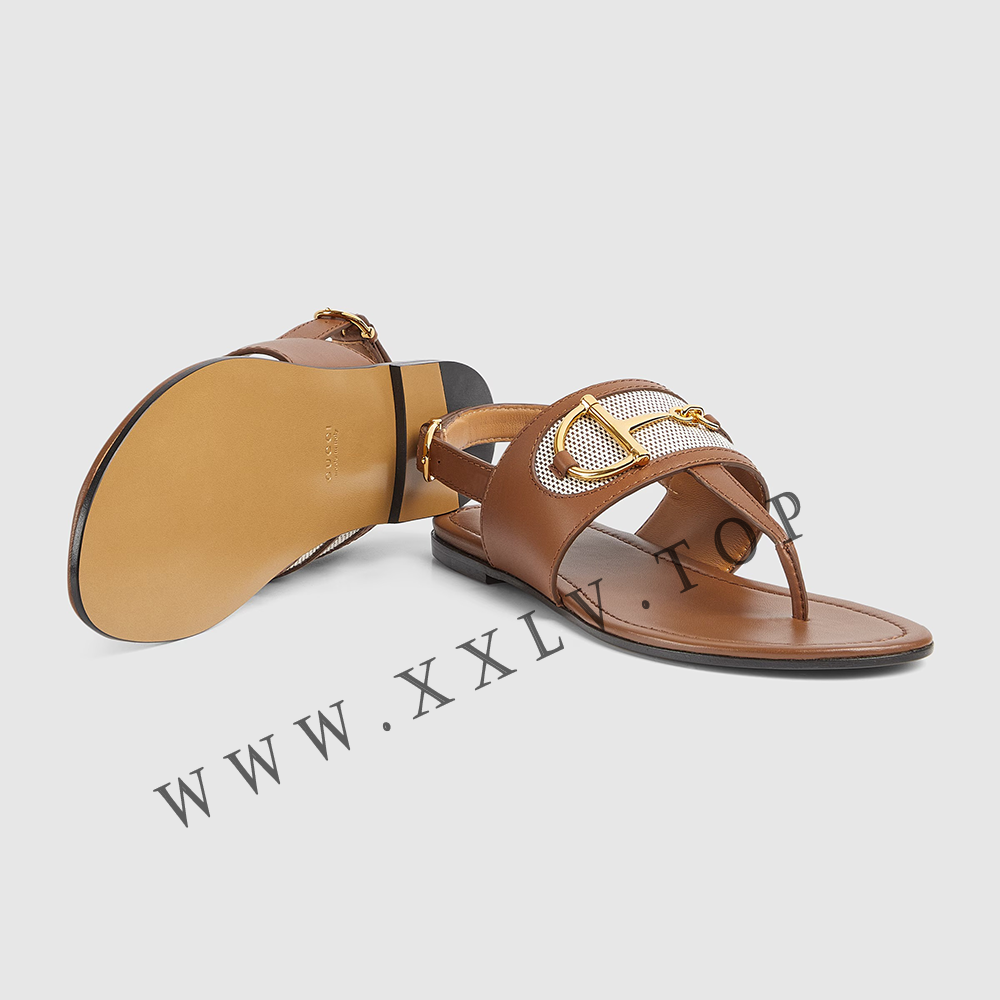 Women's thong sandal with Horsebit 834431 - Image 3