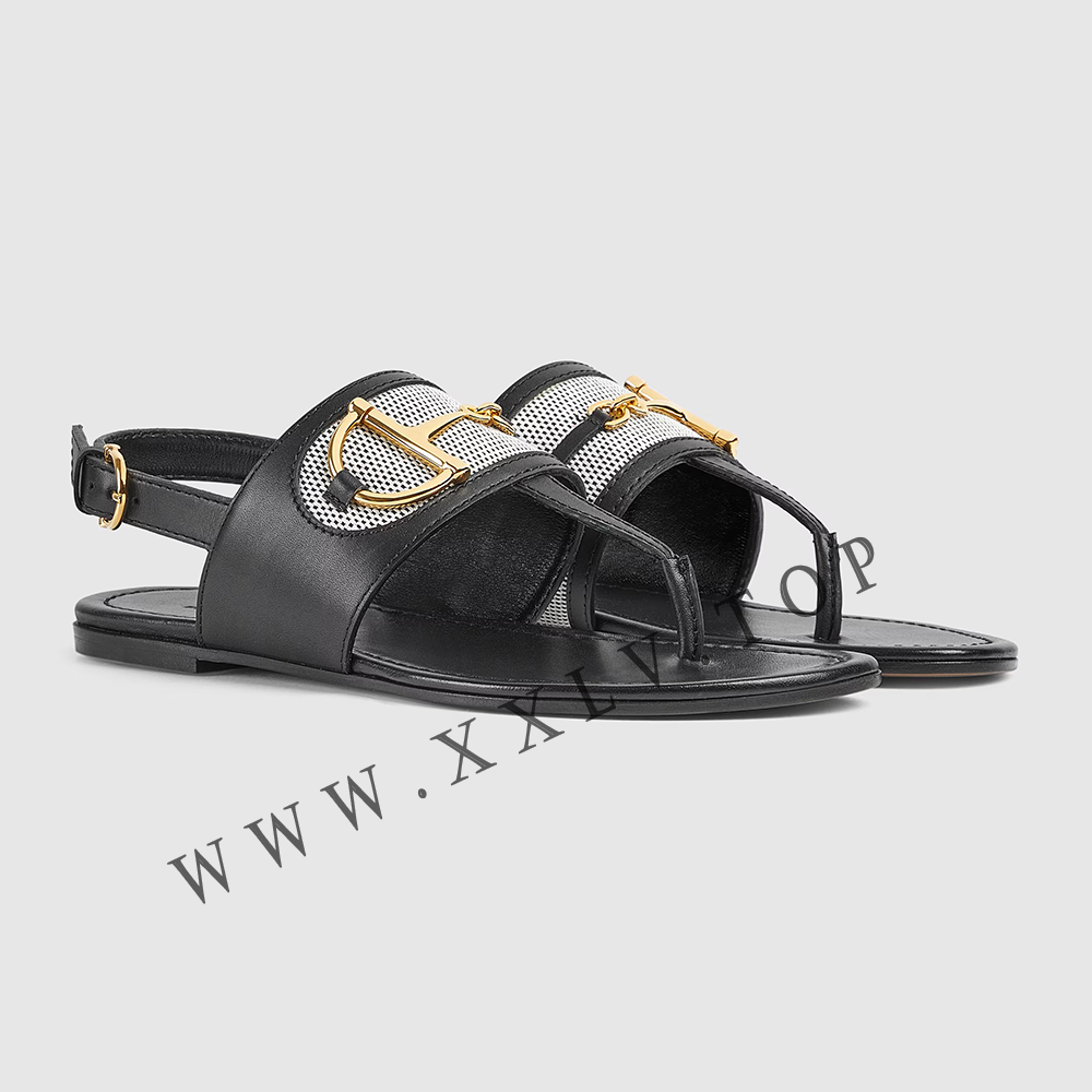 Women's thong sandal with Horsebit 834431 - Image 2