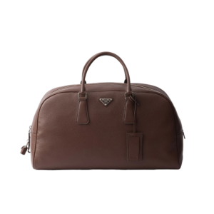 Leather duffle bag