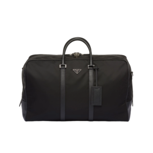Re-Nylon and Saffiano leather duffle bag