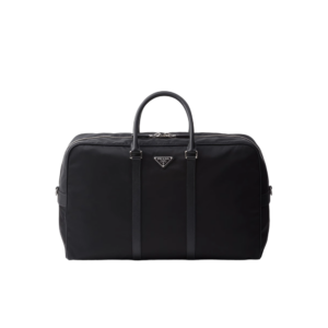 Re-Nylon and Saffiano leather duffel bag