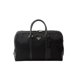 Re-Nylon and Saffiano leather duffel bag