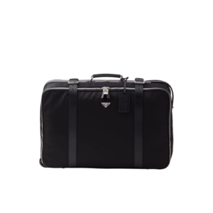 Small Re-Nylon and Saffiano leather suitcase
