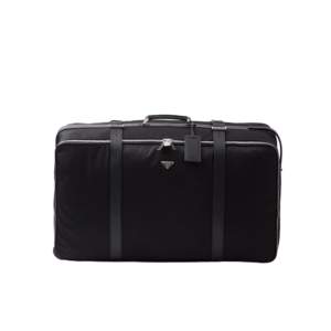 Medium Re-Nylon and Saffiano leather suitcase
